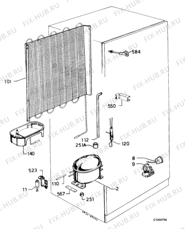 Взрыв-схема холодильника Electrolux ER2533I - Схема узла Functional parts